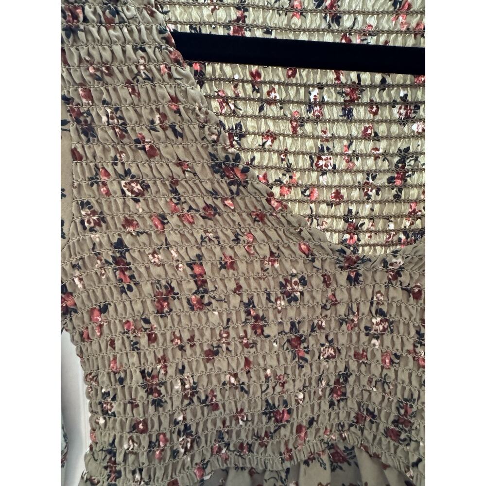🔴Altered state Flare Sleeve Olive Floral Boho Dress XS - Picture 3 of 5